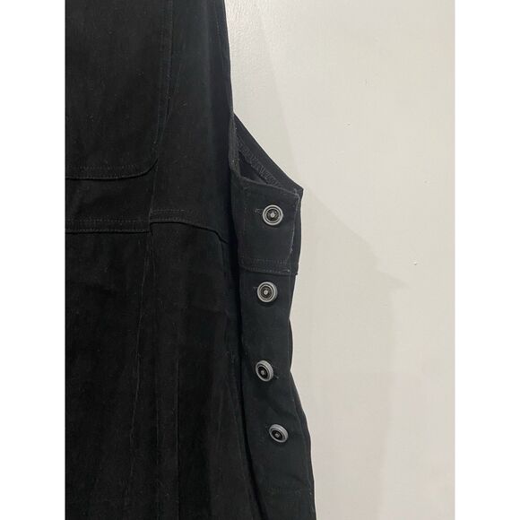 Mimi Maternity Cargo Jumpsuit Black Sz Small Polyester Faux Suede - Picture 6 of 16